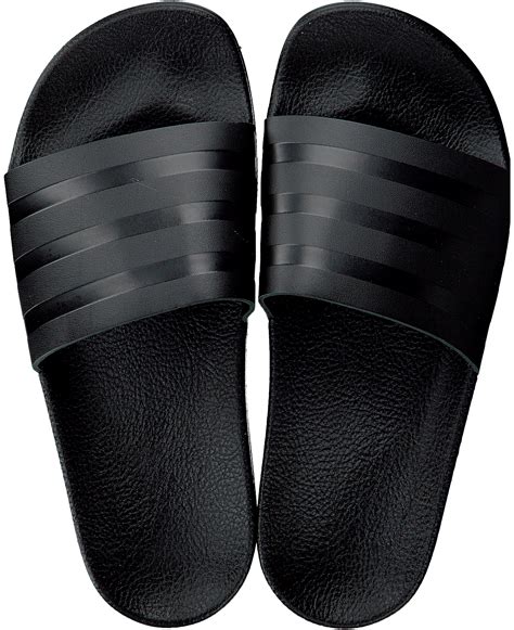 zwarte adidas slippers adilette dames